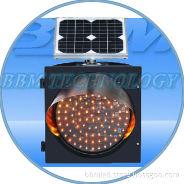 200mm Yellow Solar Flashing Traffic Lights for Accidents Warning